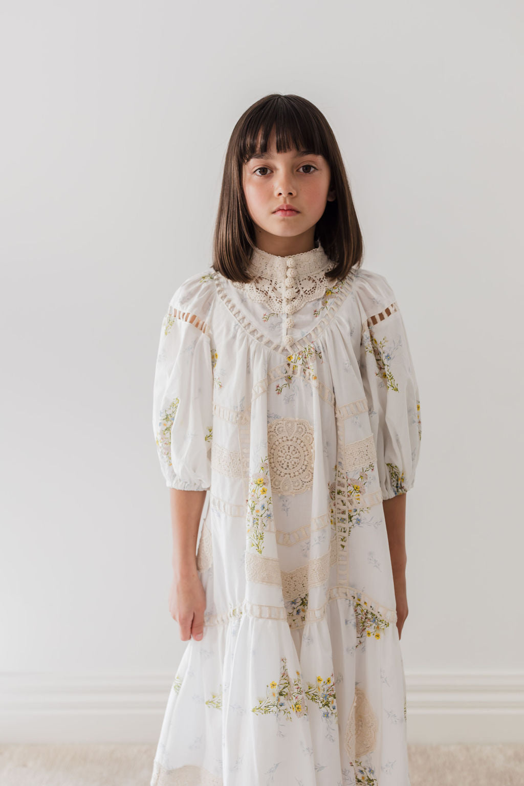 Doily Applique Voile Dress