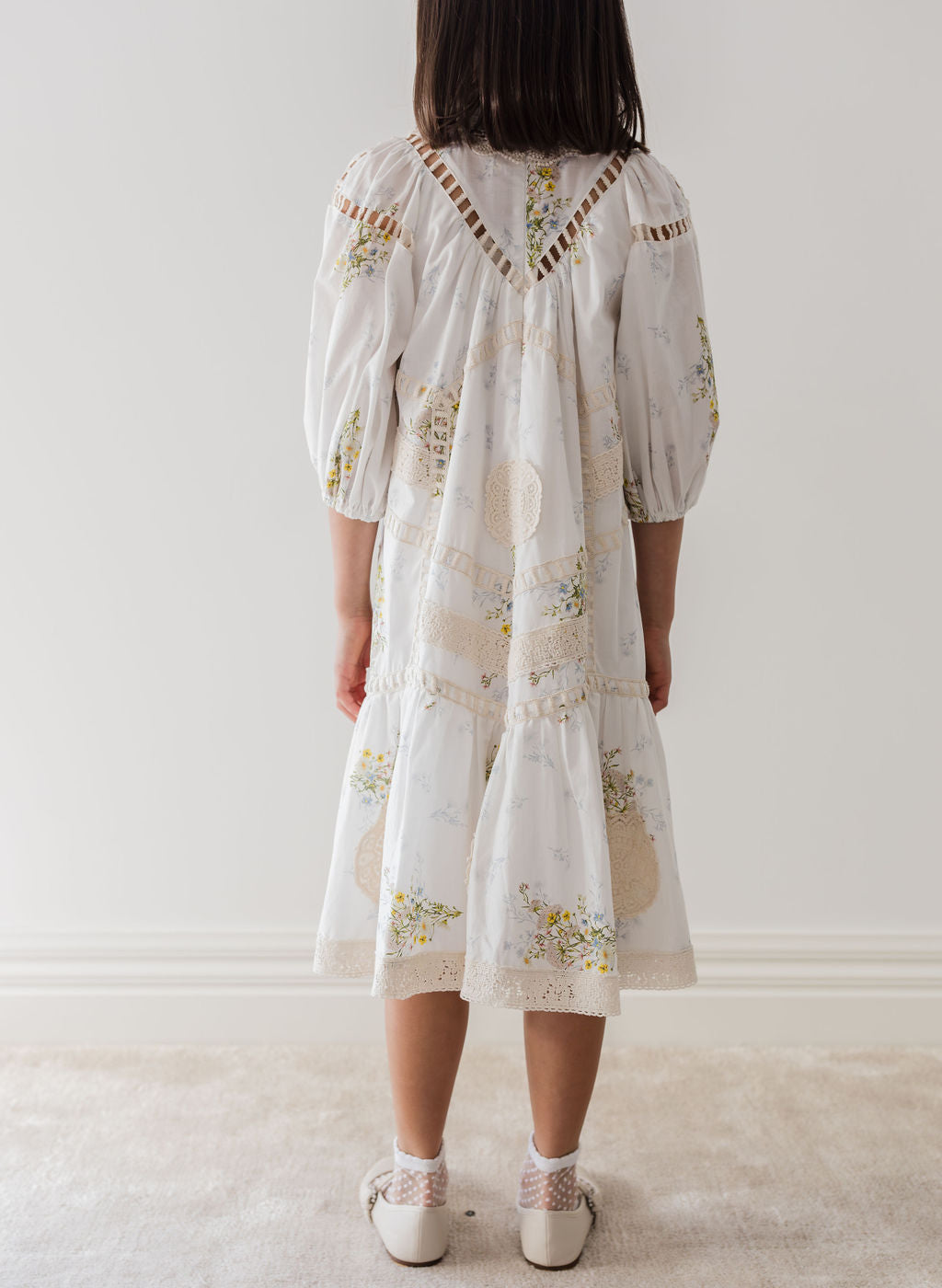 Doily Applique Voile Dress