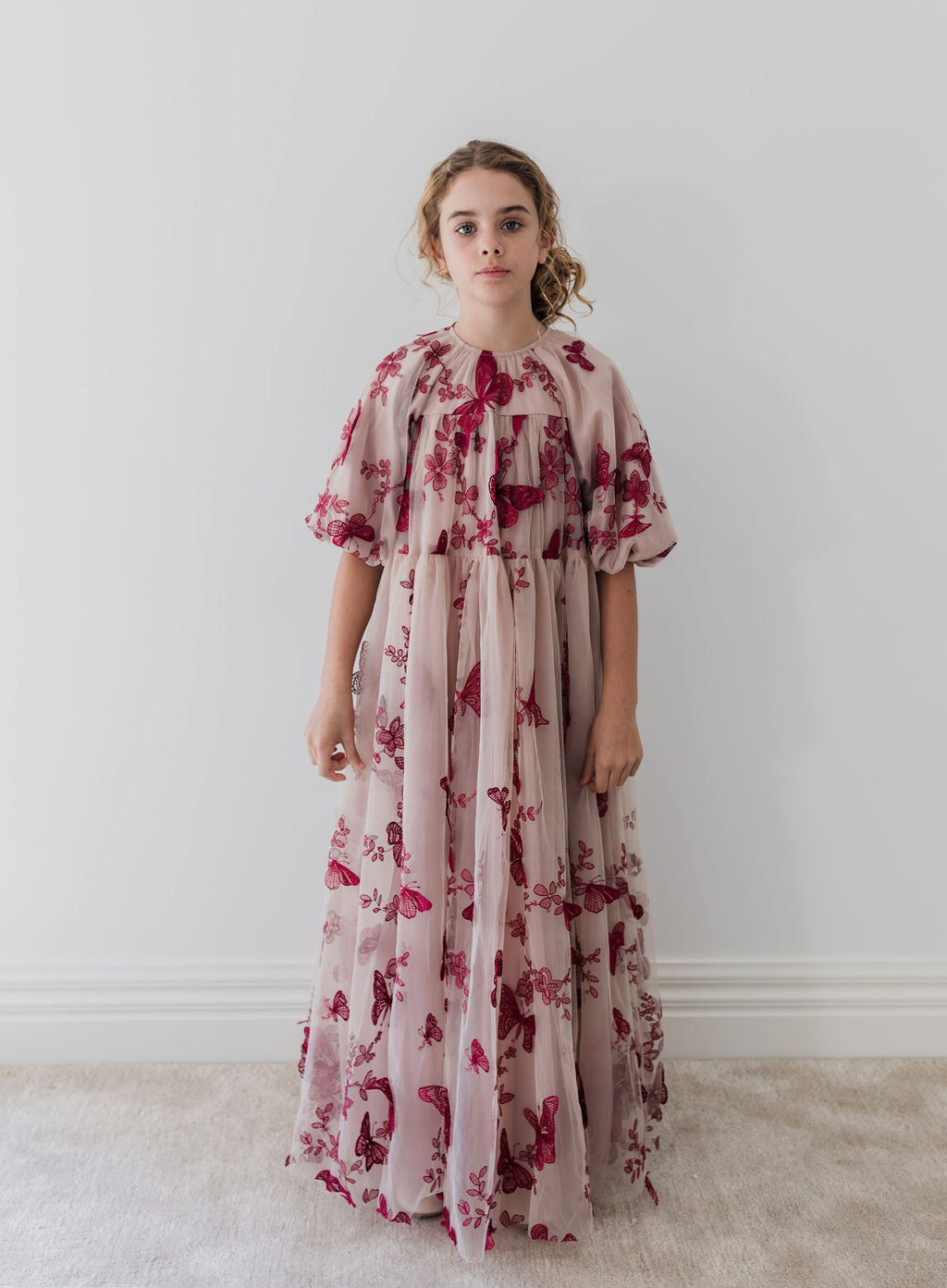 Burgundy Butterfly Gown