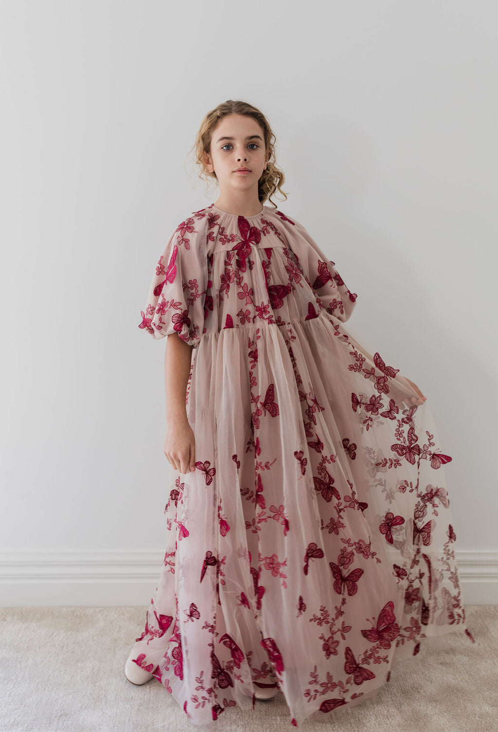 Burgundy Butterfly Gown