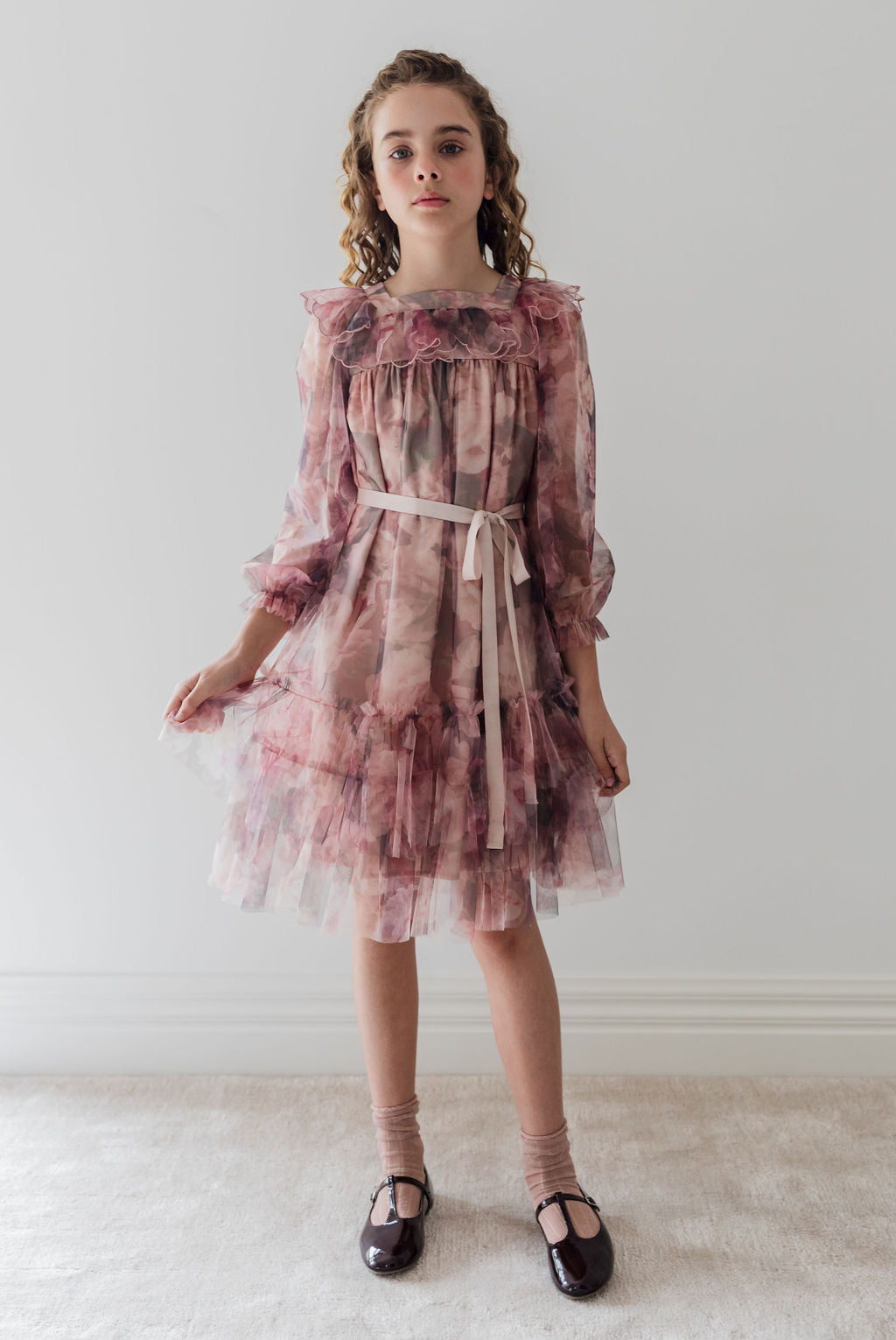 Photo Rose Printed Tulle Dress