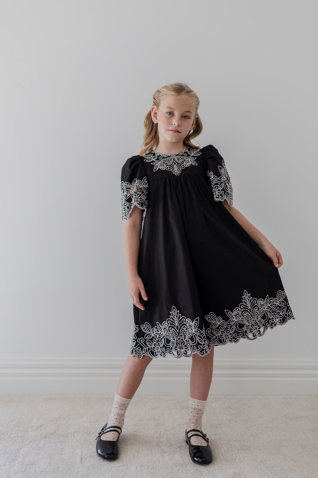 Cut Out Linen Cotton Dress