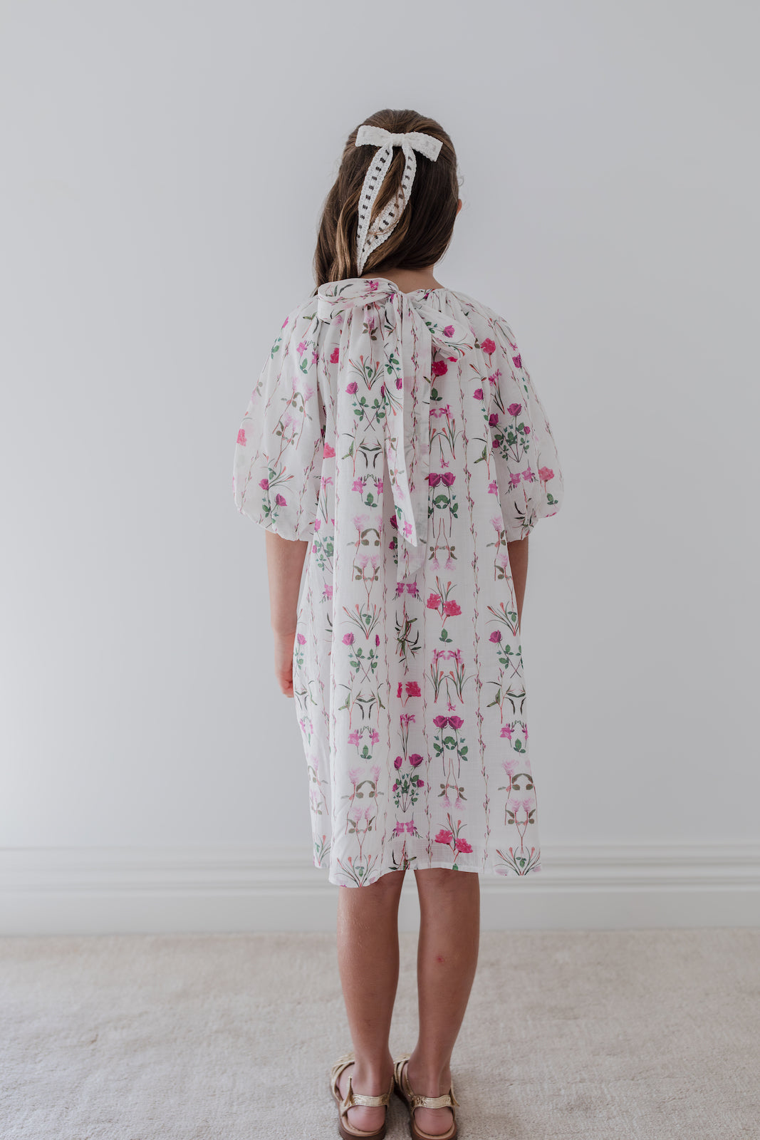 Magenta Flower Smock Dress