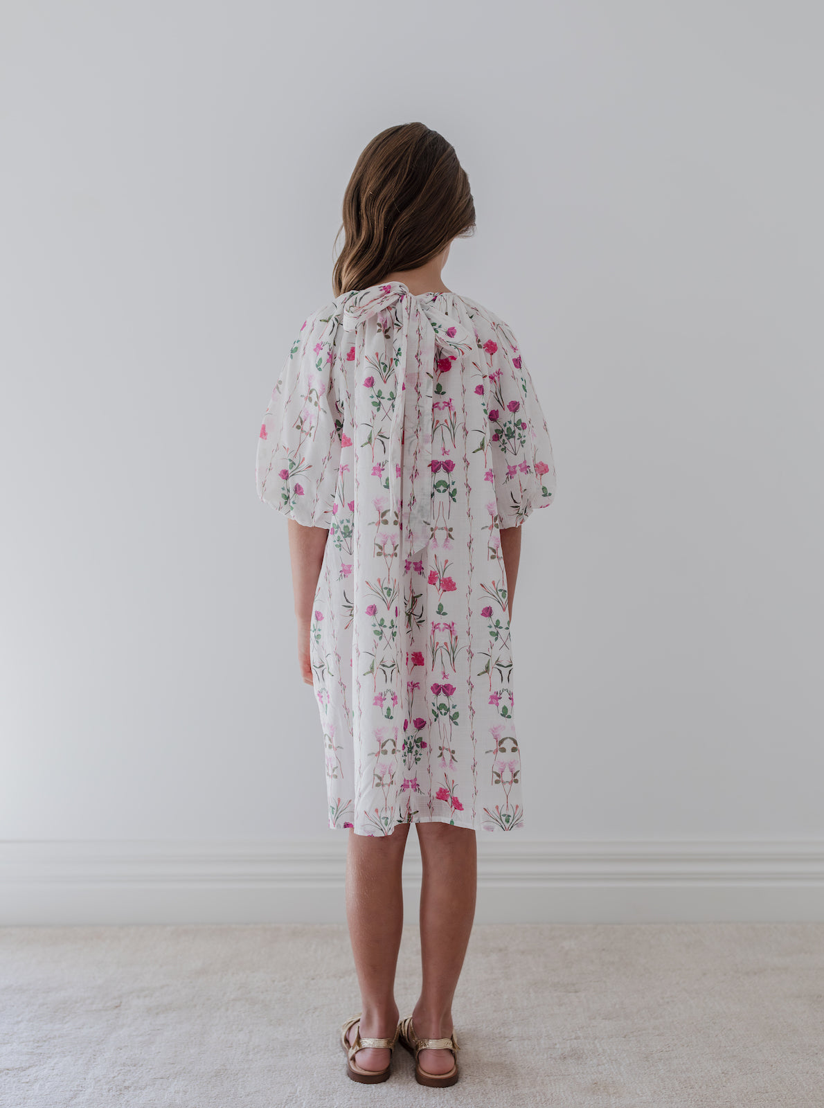 Magenta Flower Smock Dress