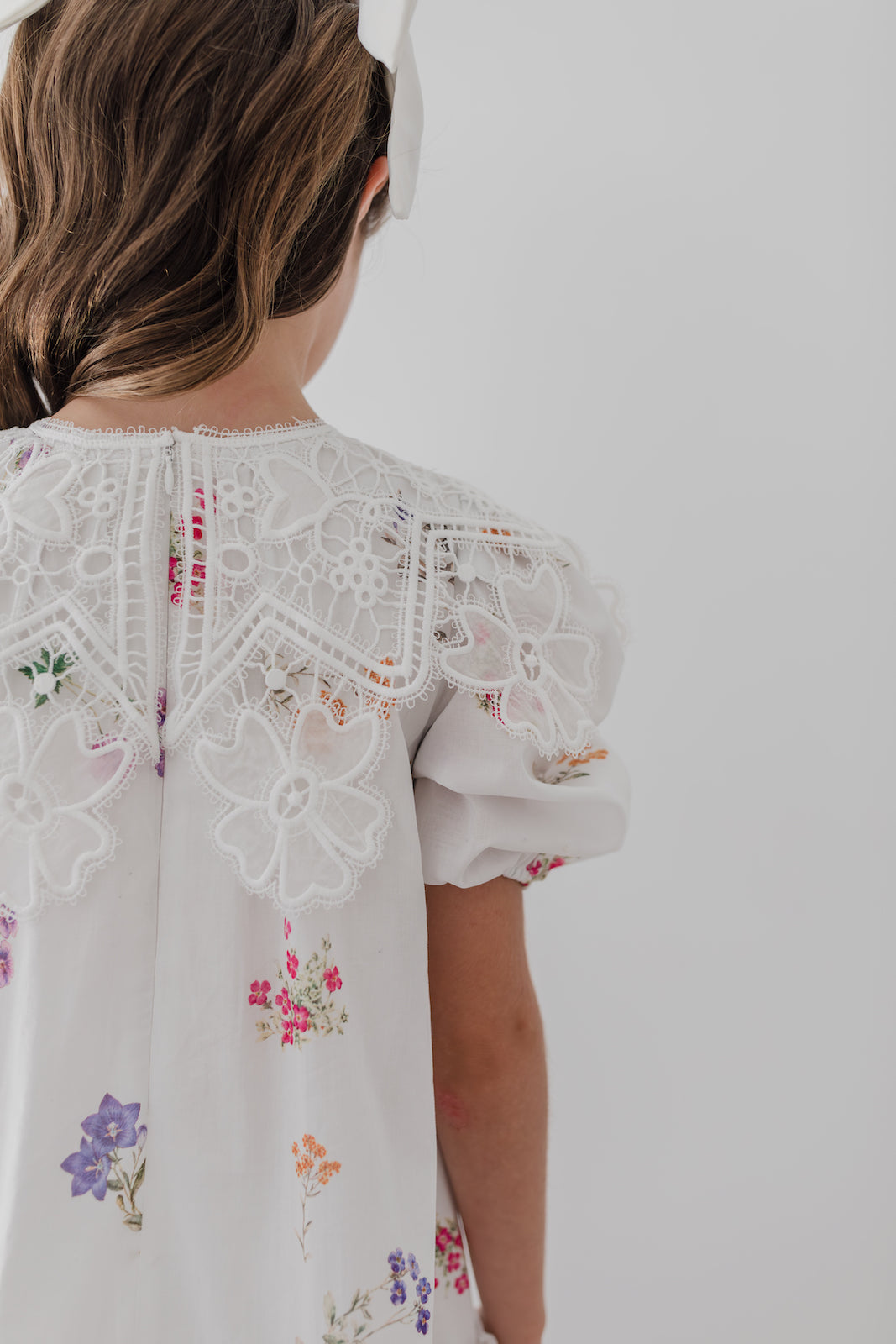 Floral Sketch Collar Dress