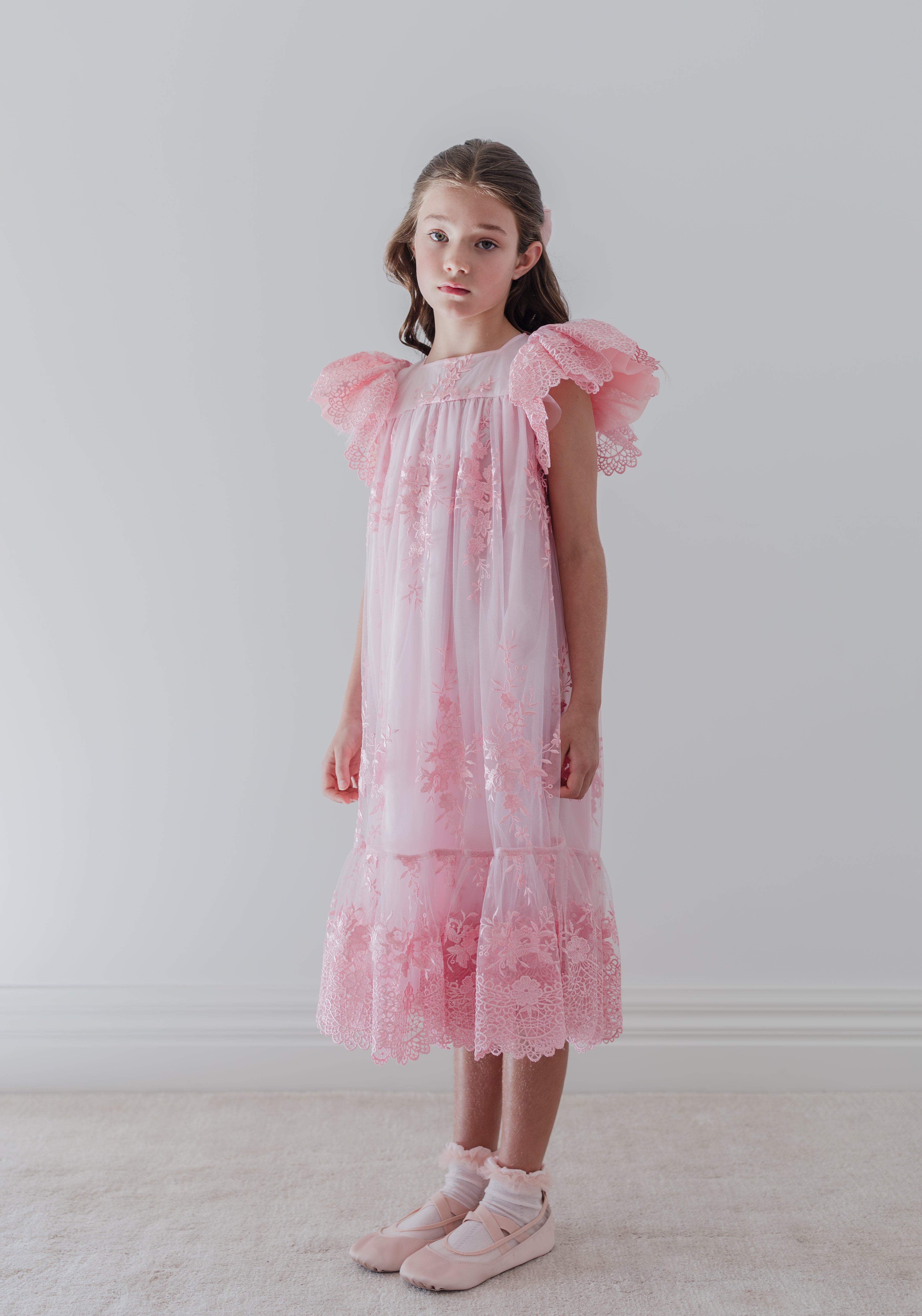 Raspberry French Lace Dress