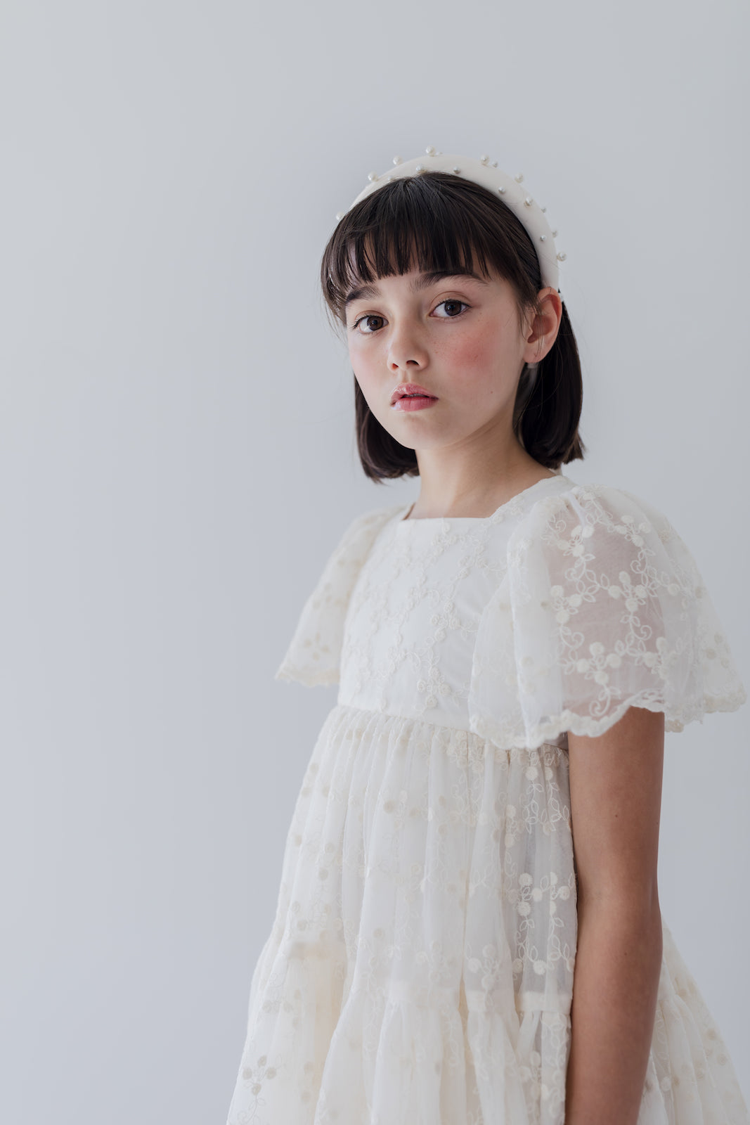 Trellis Embroidered Organza Dress