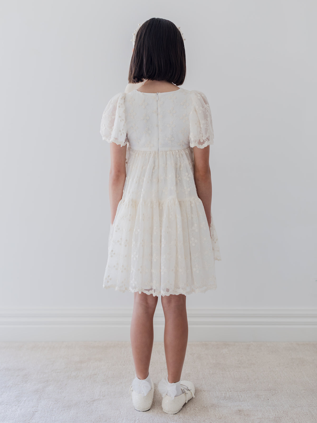Trellis Embroidered Organza Dress