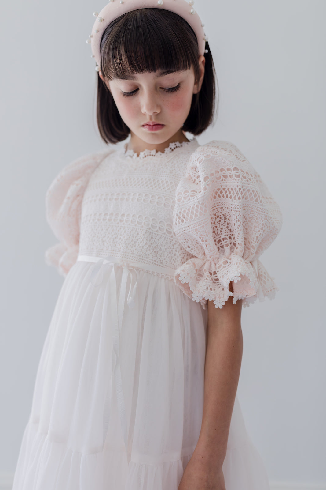 Daisy Chain Lace Bodice Tulle Dress