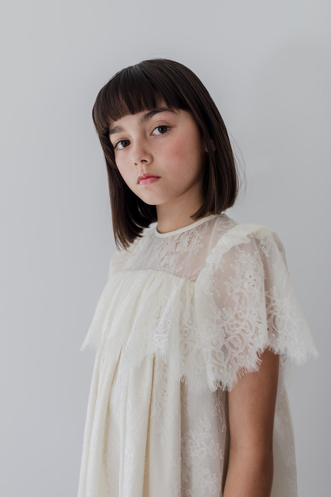 Lemon Crème Lace Dress