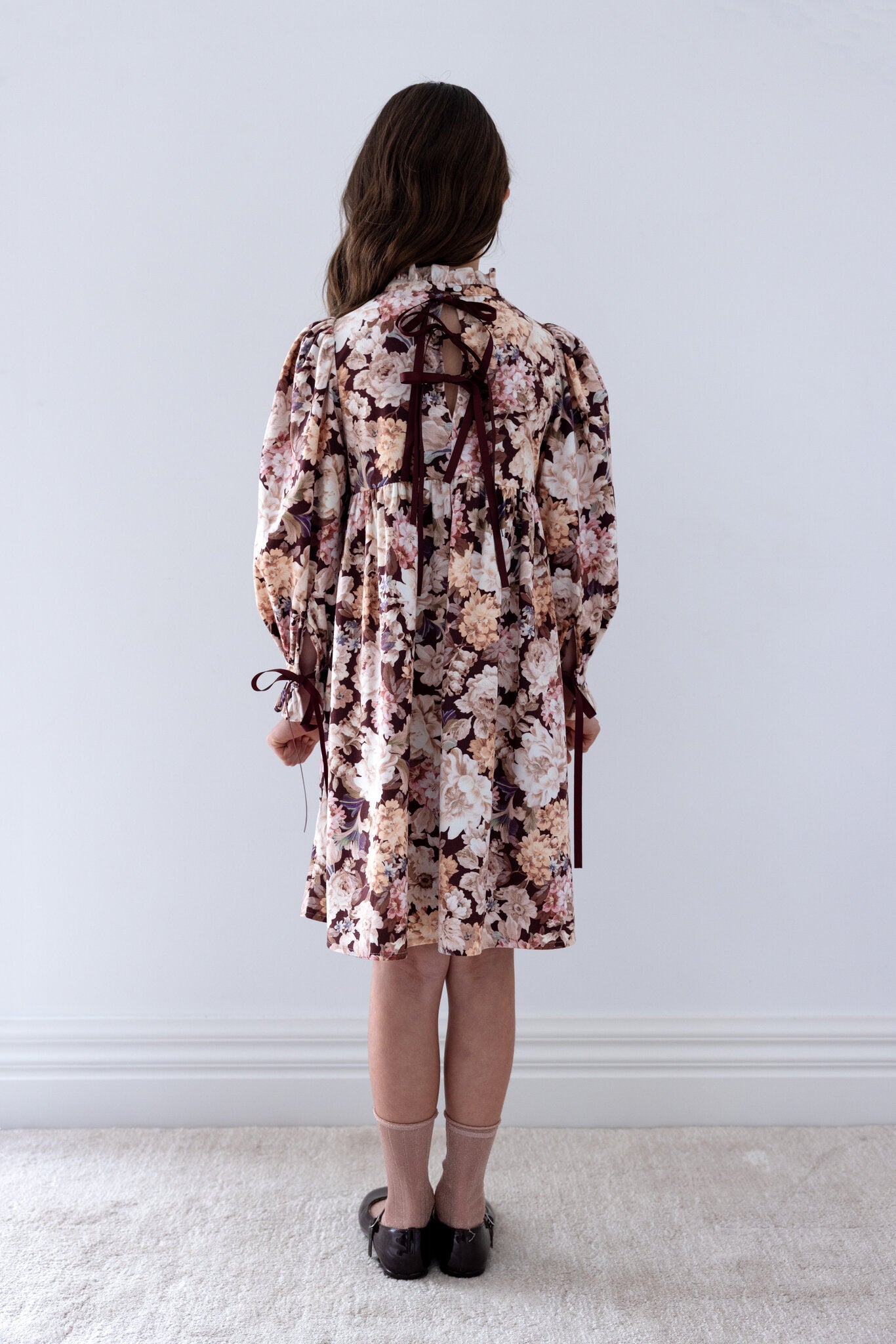 Winter Bloom Cord Dress