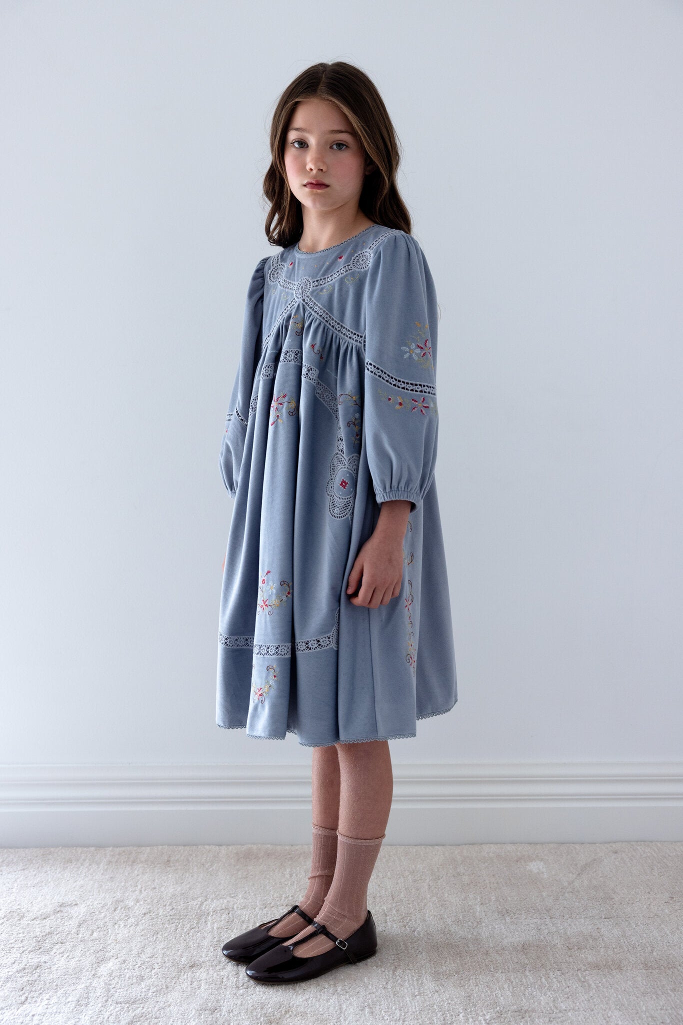 Cross Stitch Embroidered Cord Dress