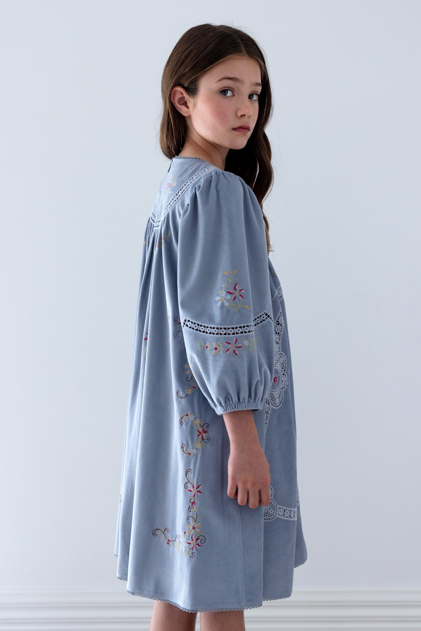 Cross Stitch Embroidered Cord Dress