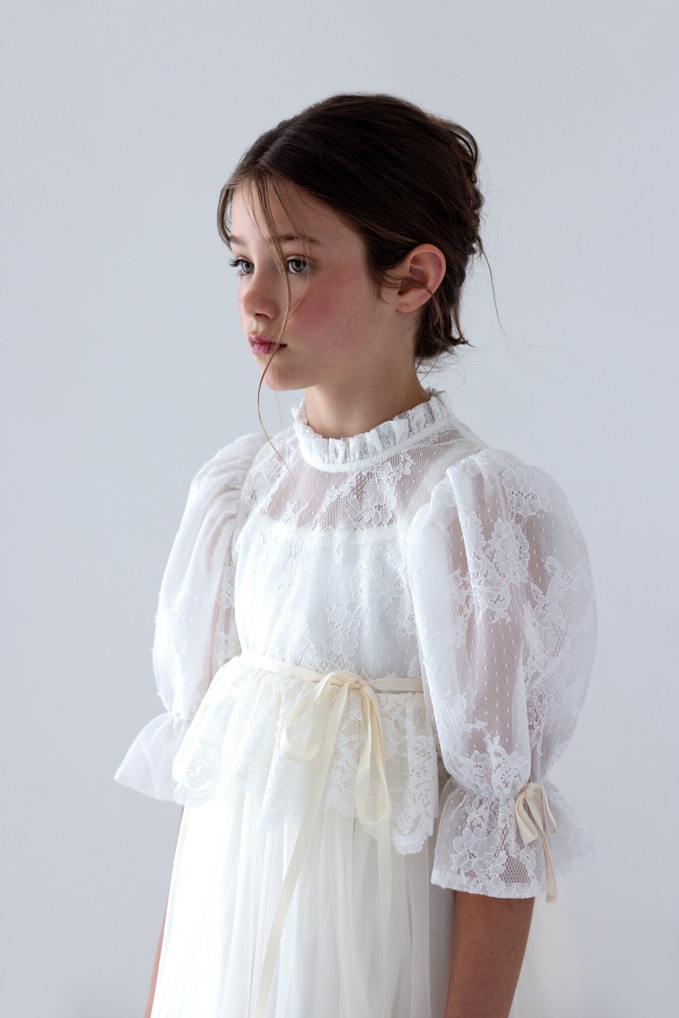 Lace Peplum Tulle Dress