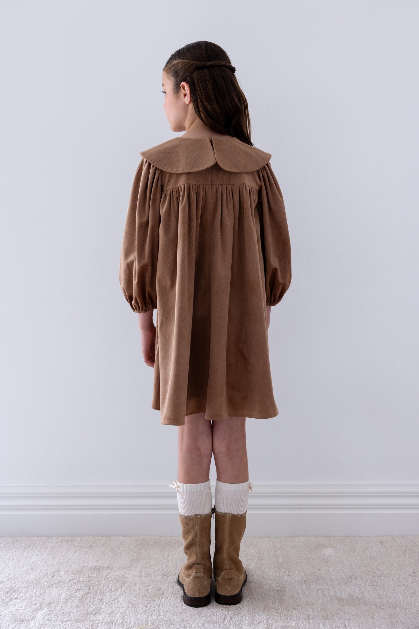 Scattered Applique Cord Dress