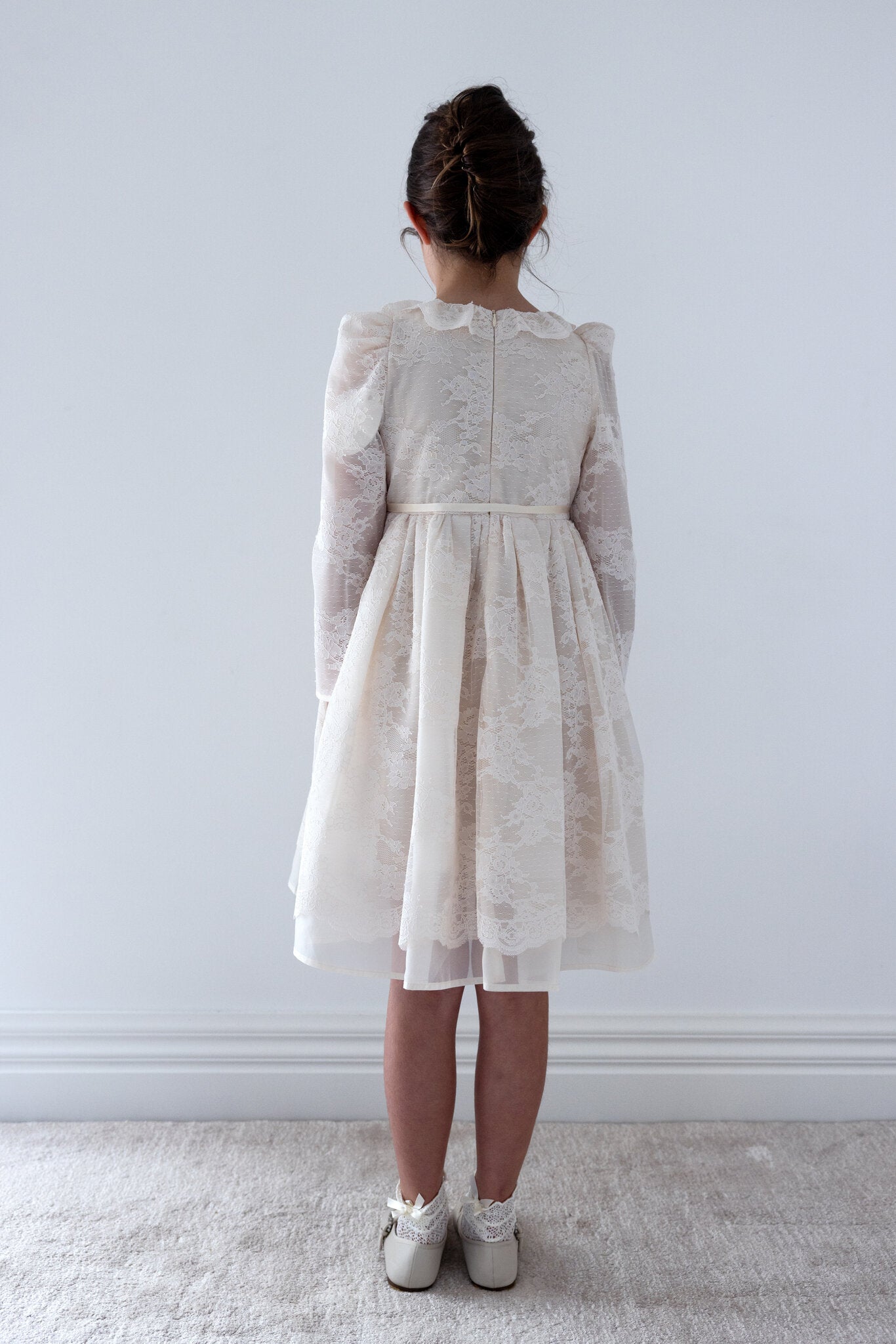 Lace Overlay Organza Dress