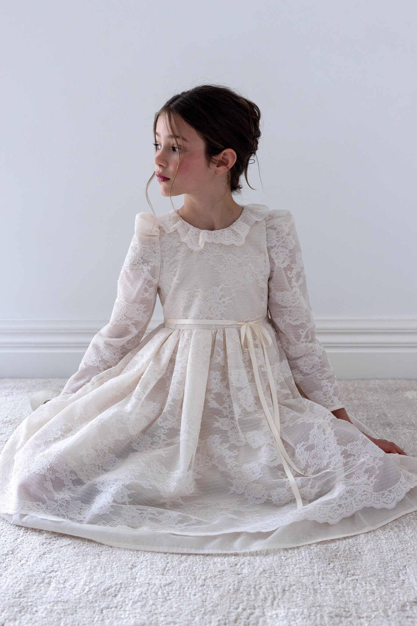 Lace Overlay Organza Dress