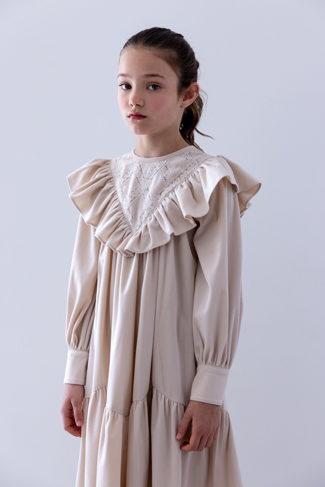 Criss Cross Cord Dress - Winter Snow