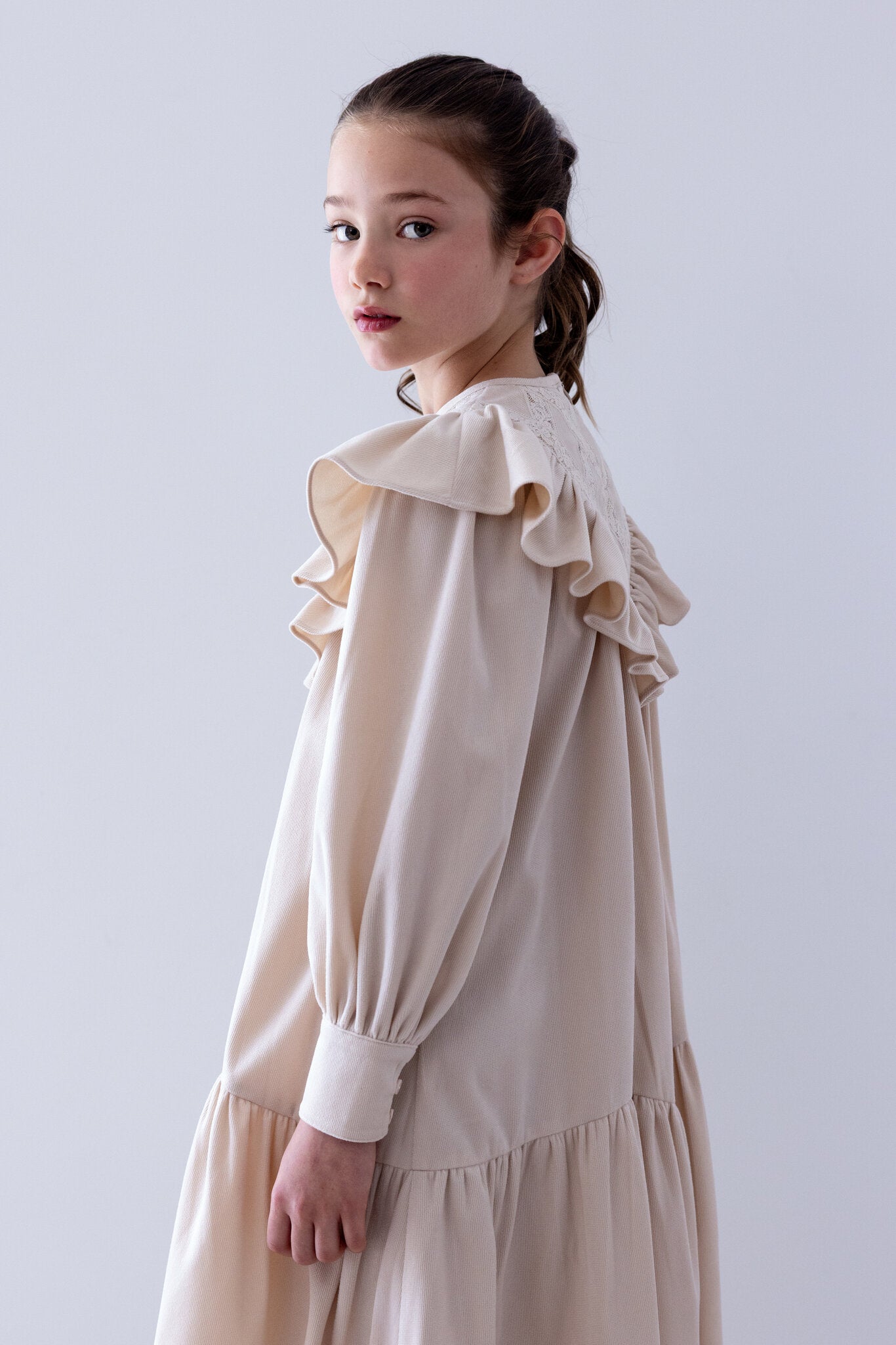 Criss Cross Cord Dress - Winter Snow