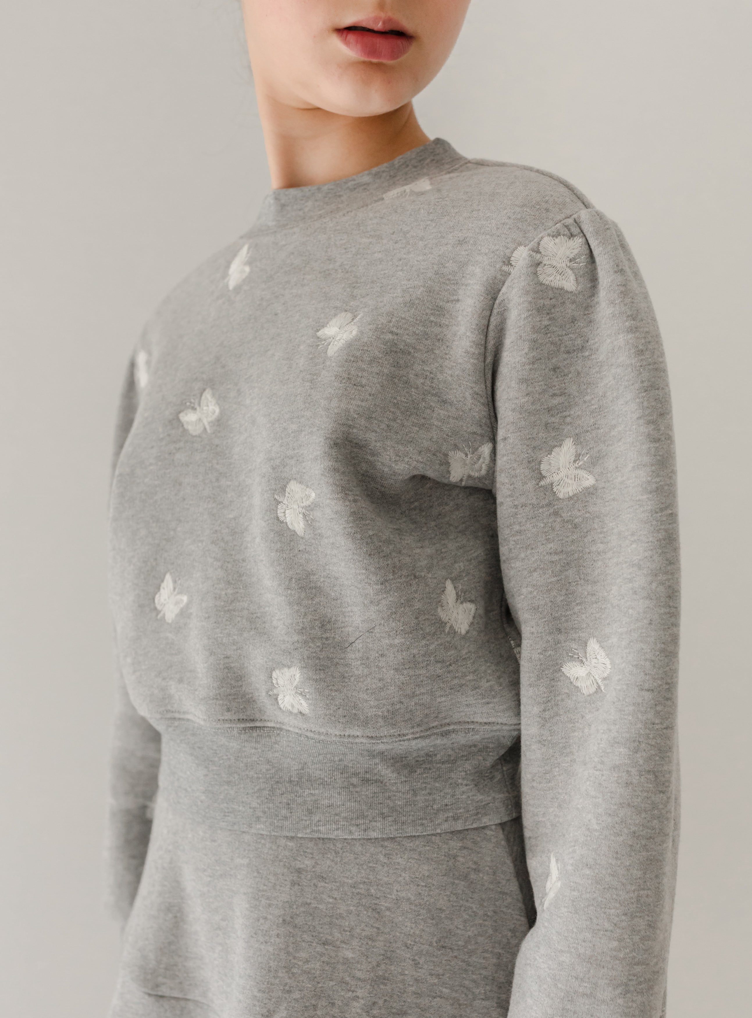 Embroidered Butterfly Sweatshirt