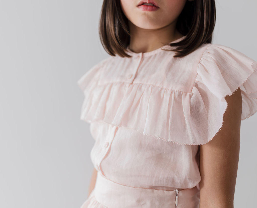 Ruffle Voile Blouse