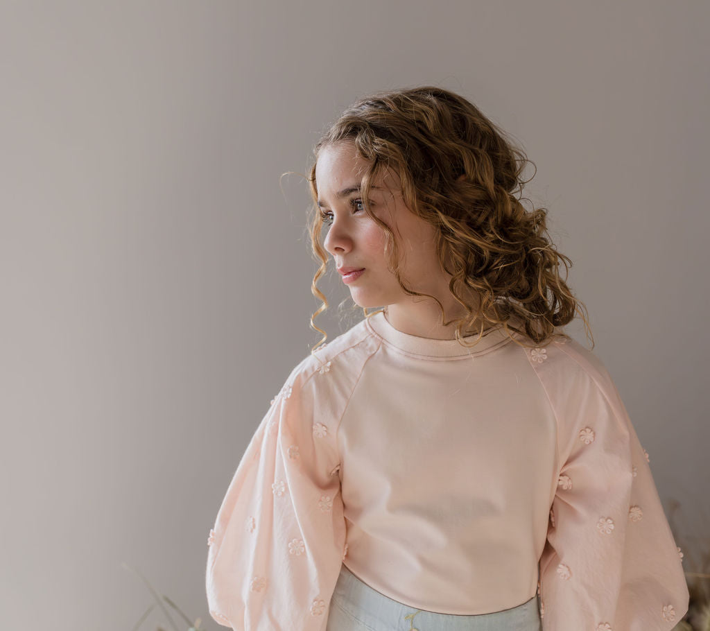 Embroidered Chambray Skirt