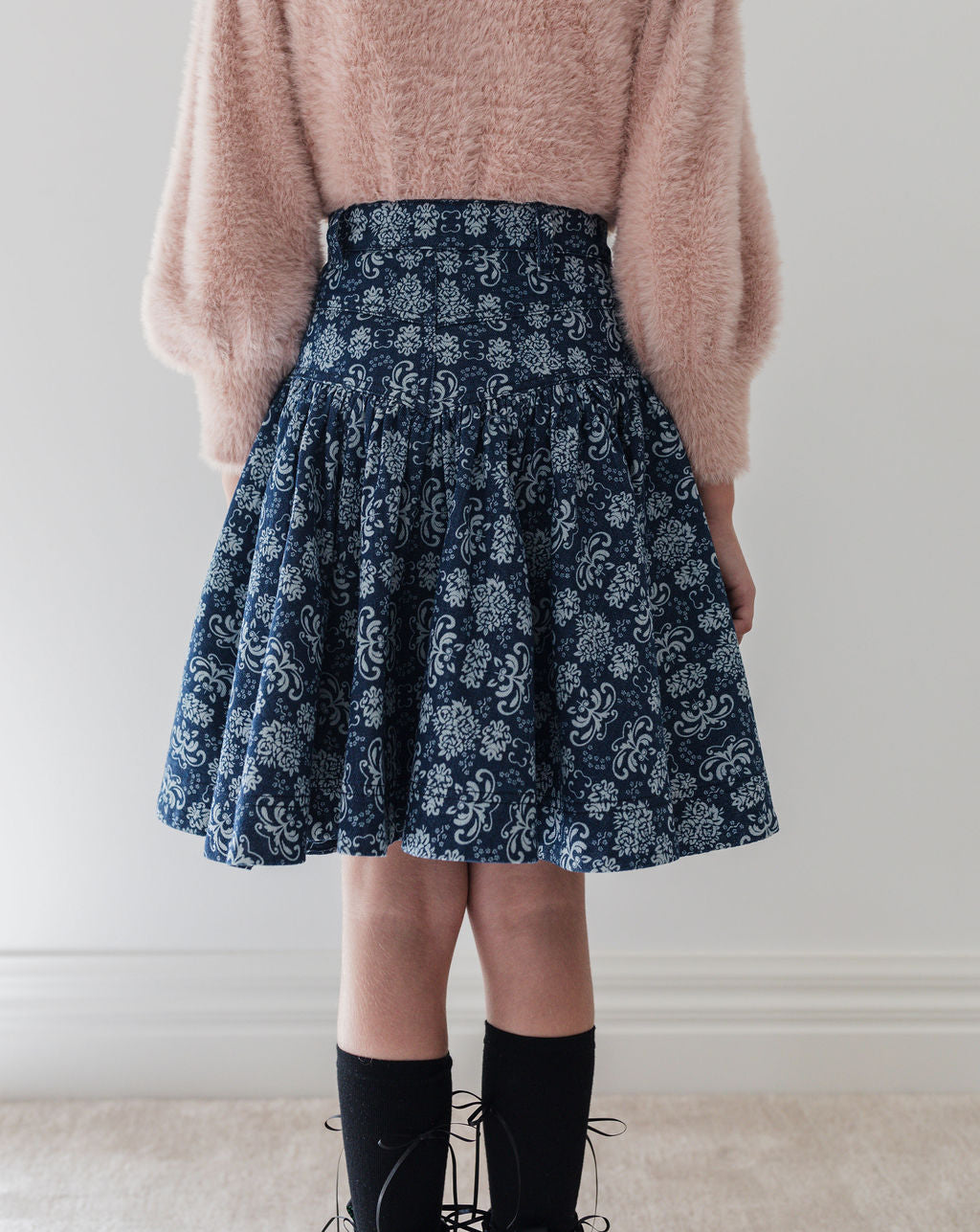 Fleur De Lis Denim Skirt
