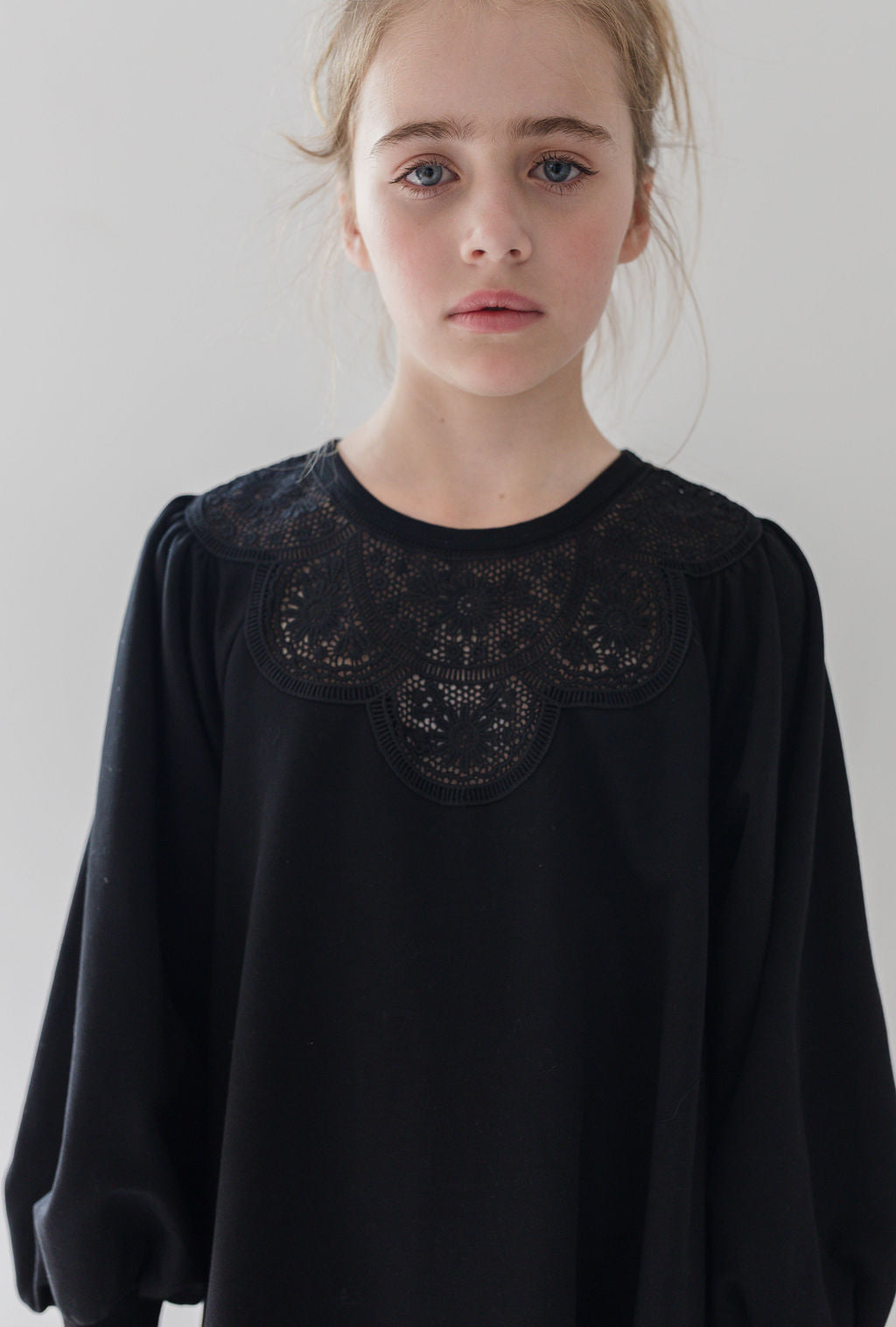 Black Sweat Dress with Applique