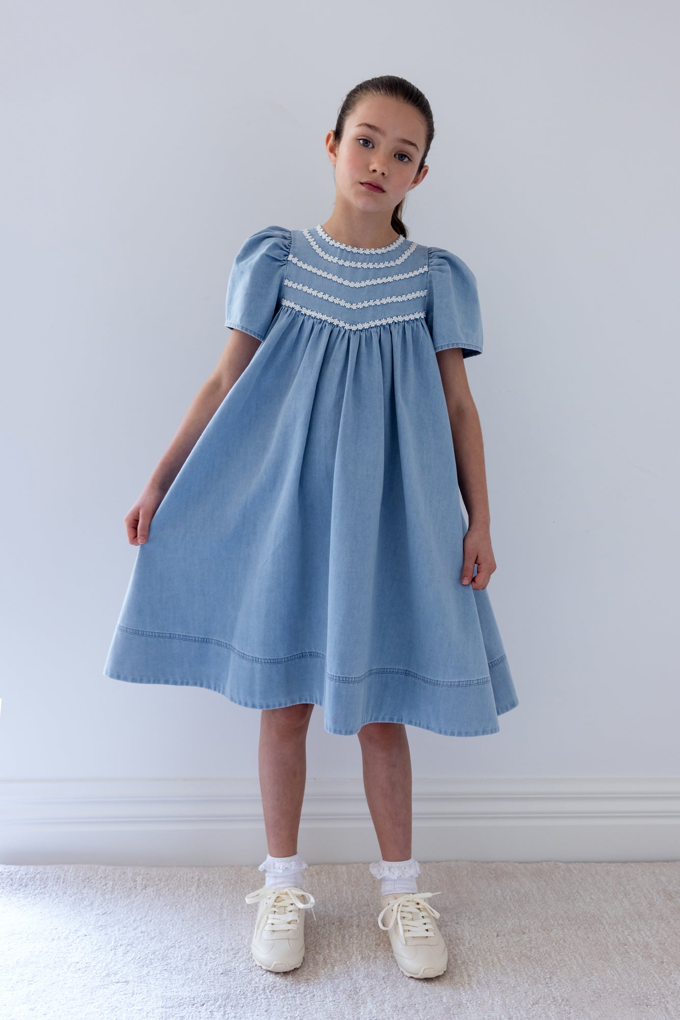 Chambray Daisy Chain Dress