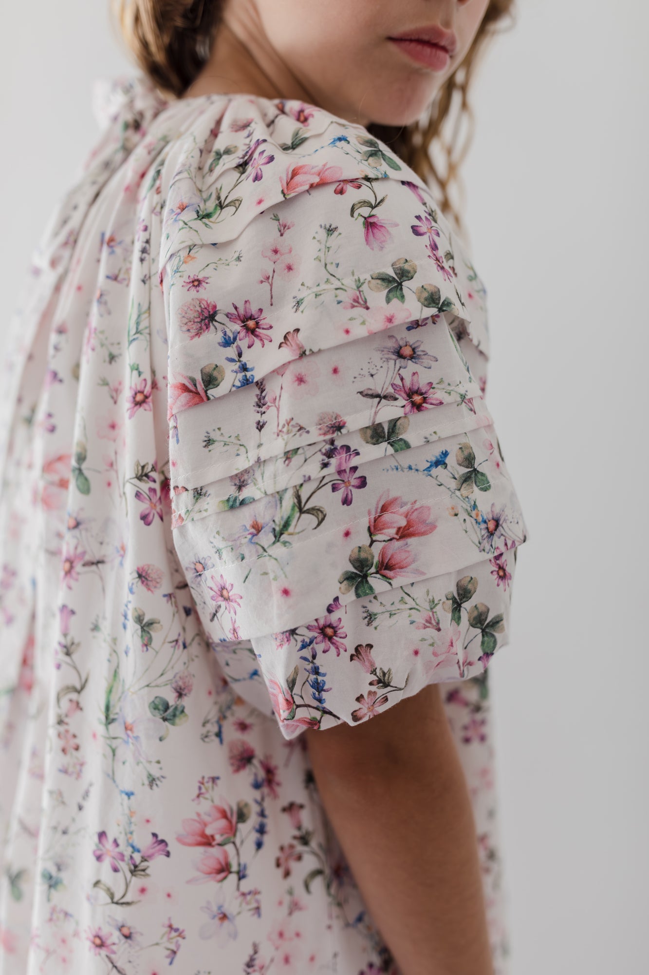 Whispy Floral Print Voile Dress