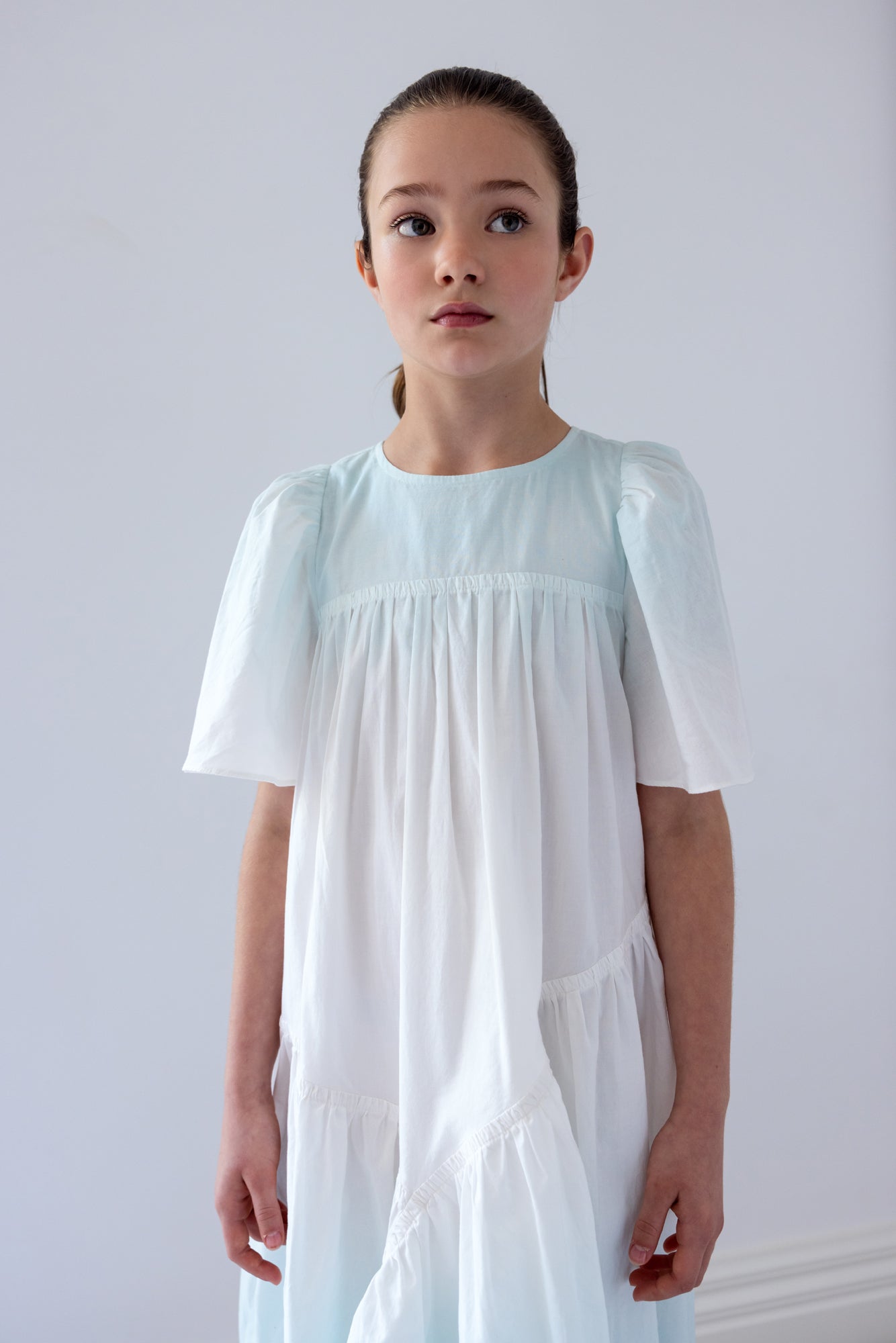 Aqua Tie Dye Voile Dress