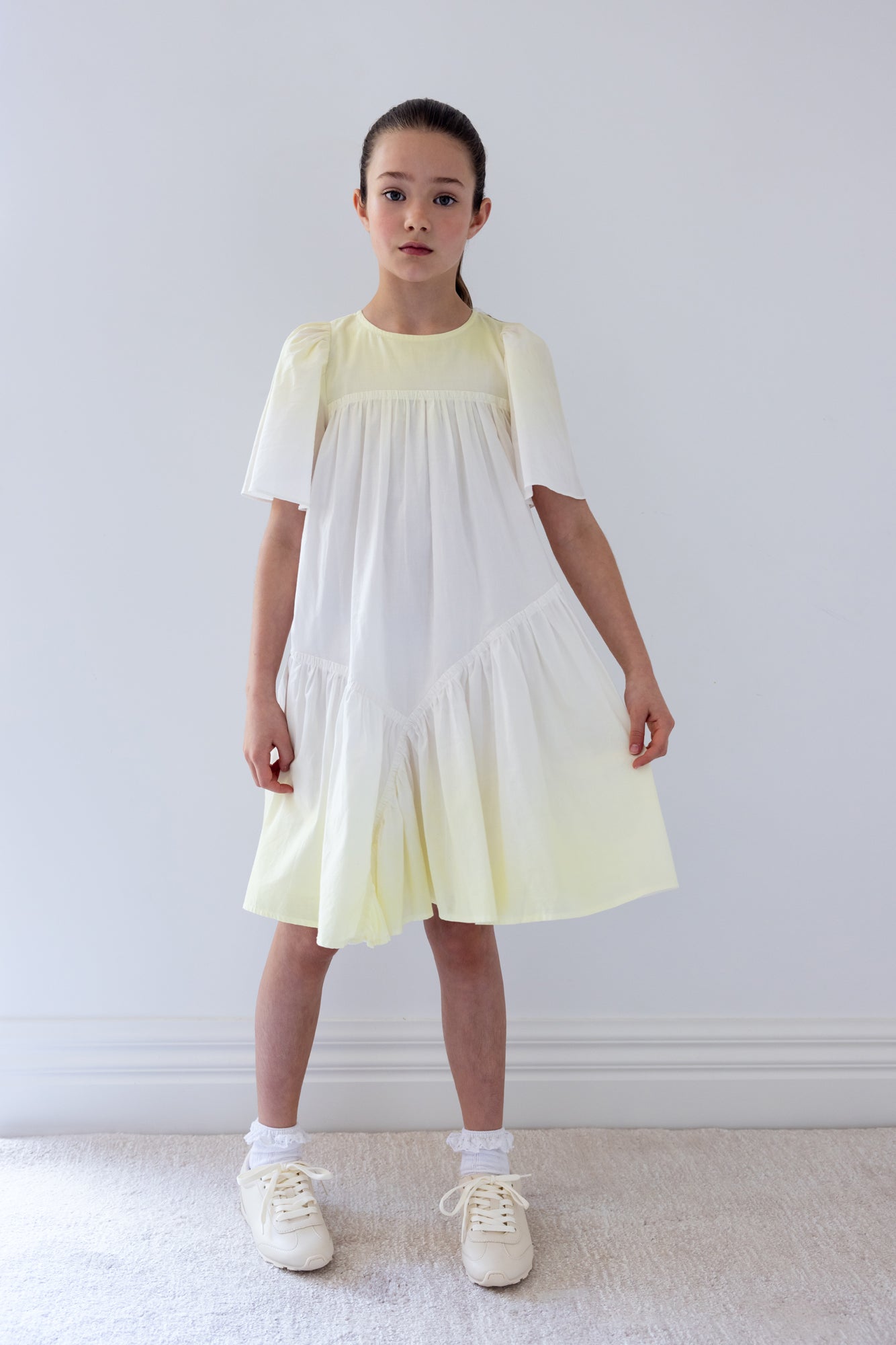 Lemon Tie Dye Voile Dress