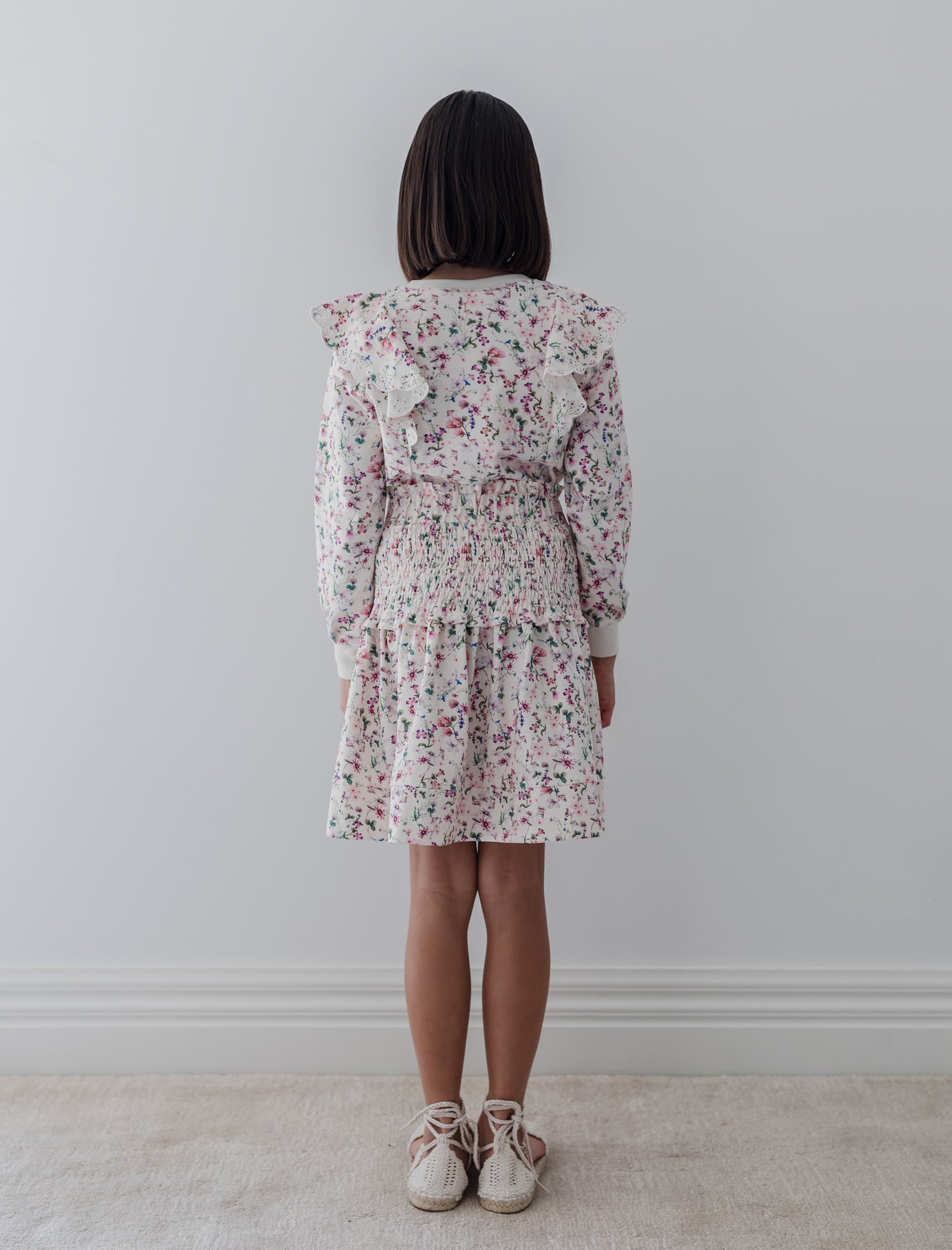 Whispy Floral Print Sweat Top