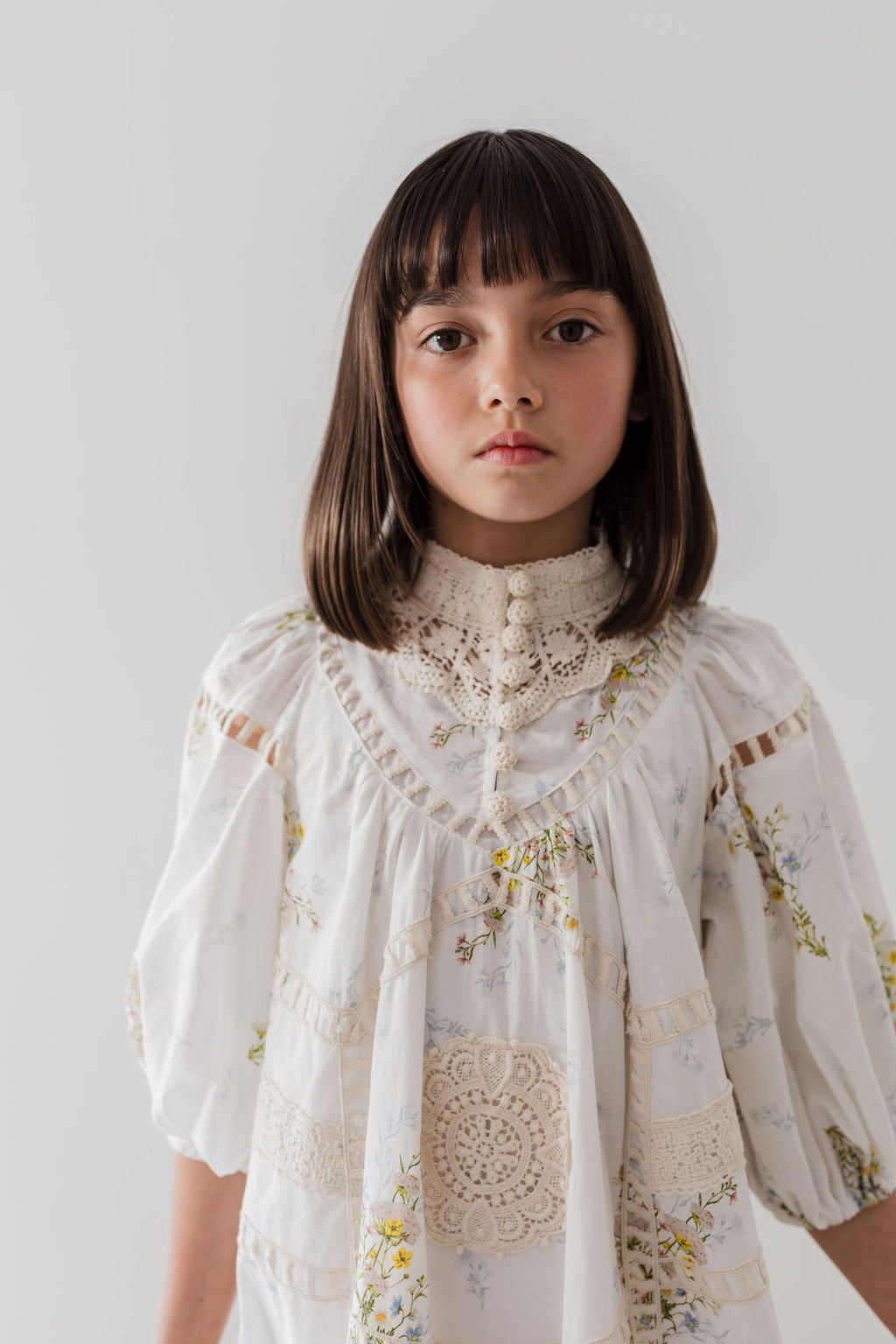 Doily Applique Voile  Dress