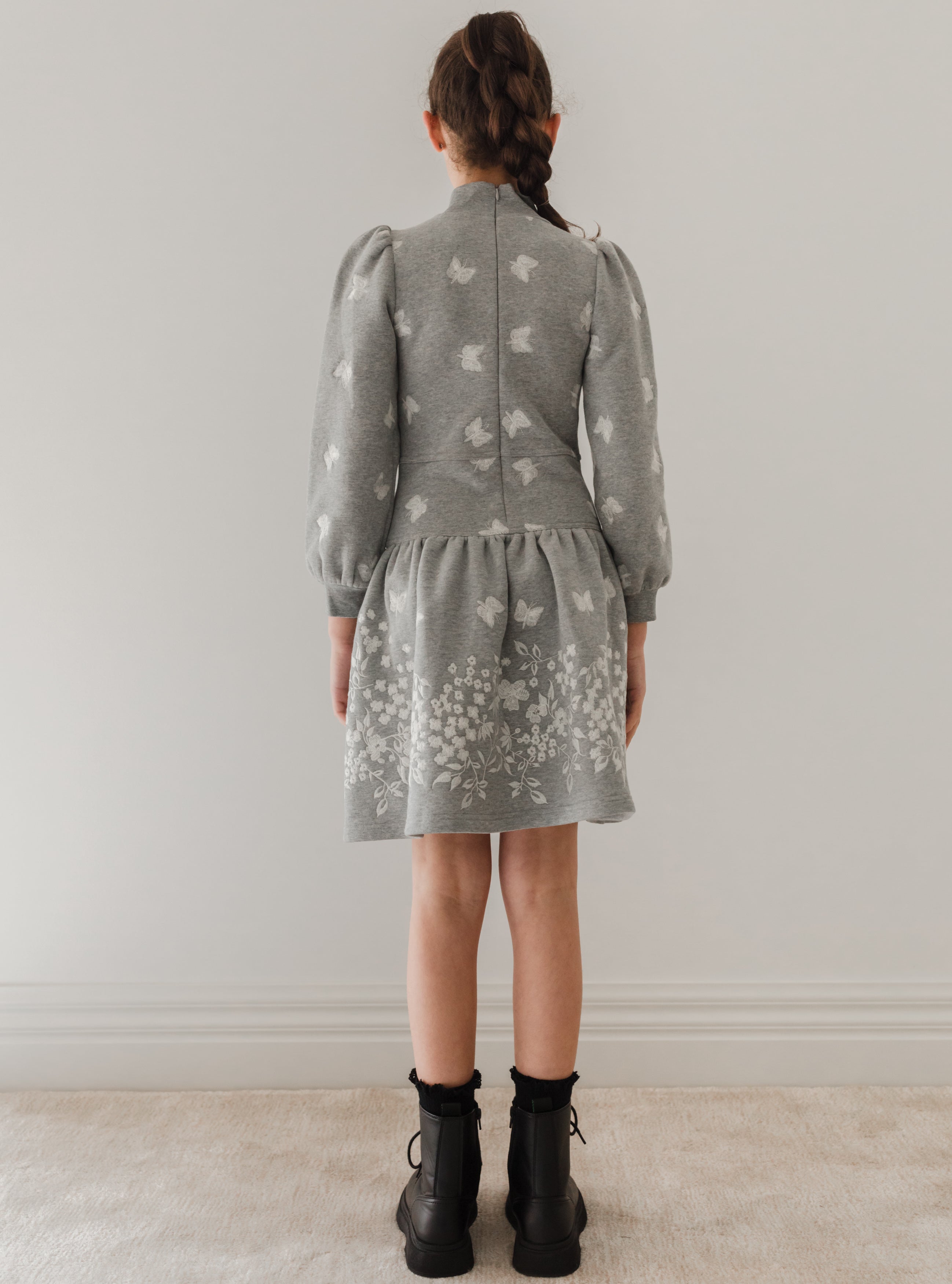 Embroidered Butterfly Sweat Dress