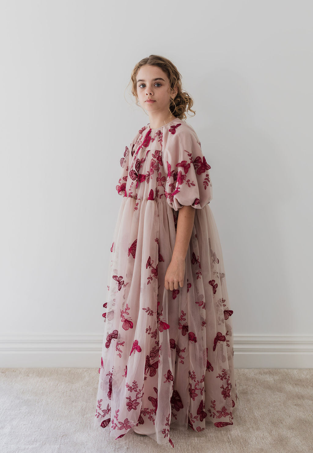 Burgundy Butterfly Gown