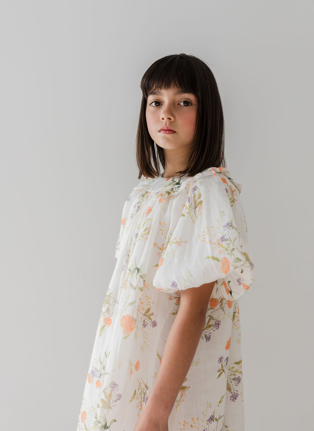 Short Sleeve Summer Bouquet Smock Dress