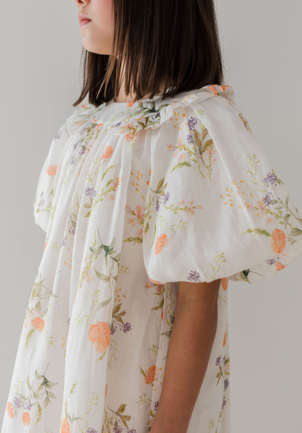 Short Sleeve Summer Bouquet Smock Dress