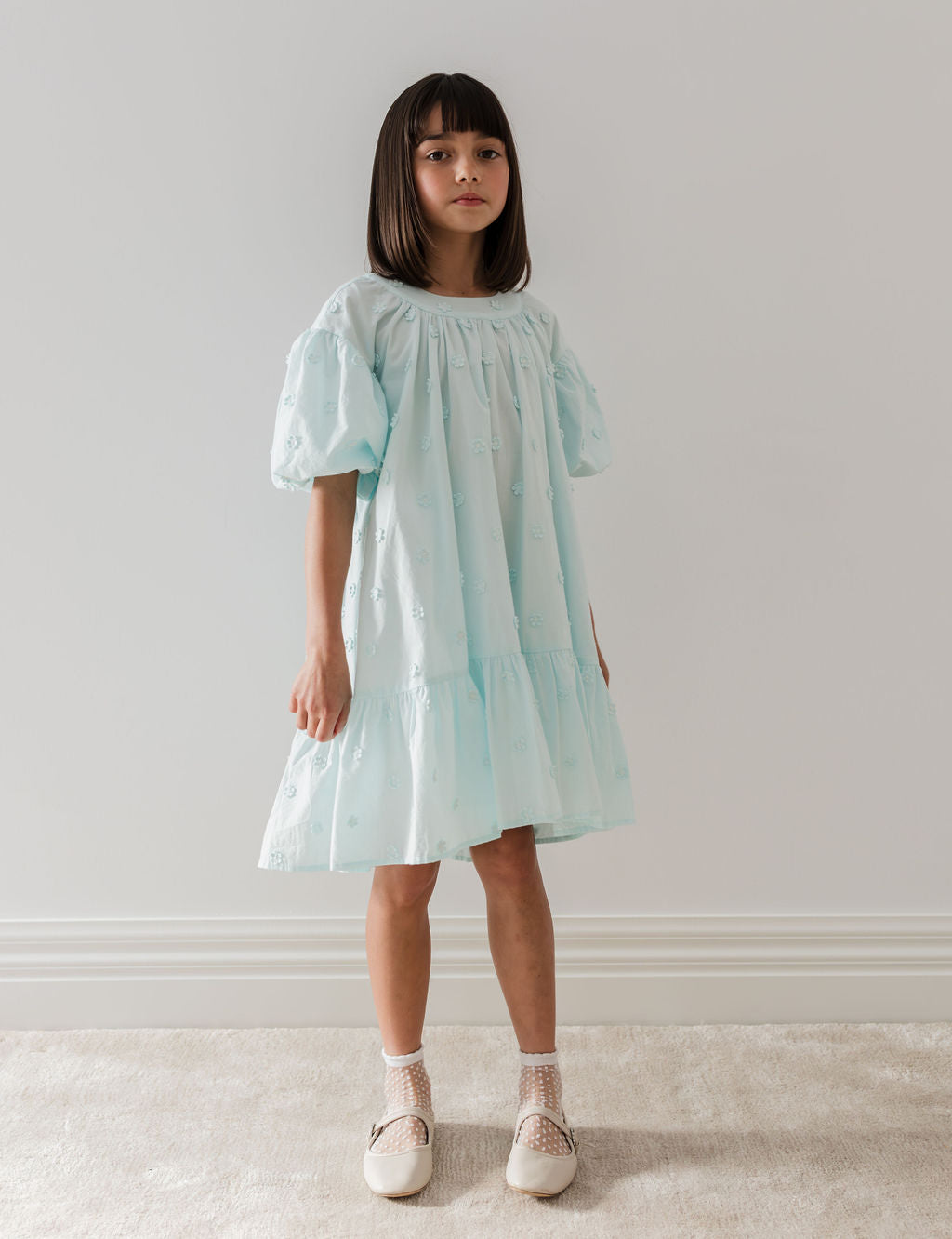 Daisy Applique Dress With Bow