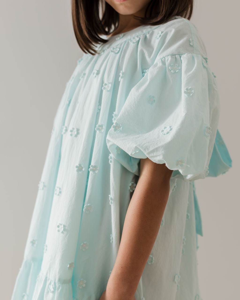 Daisy Applique Dress With Bow