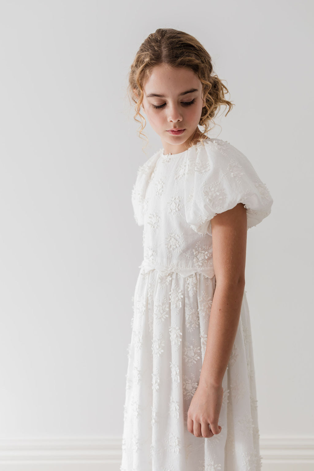 Tie Back Embroidered Dress