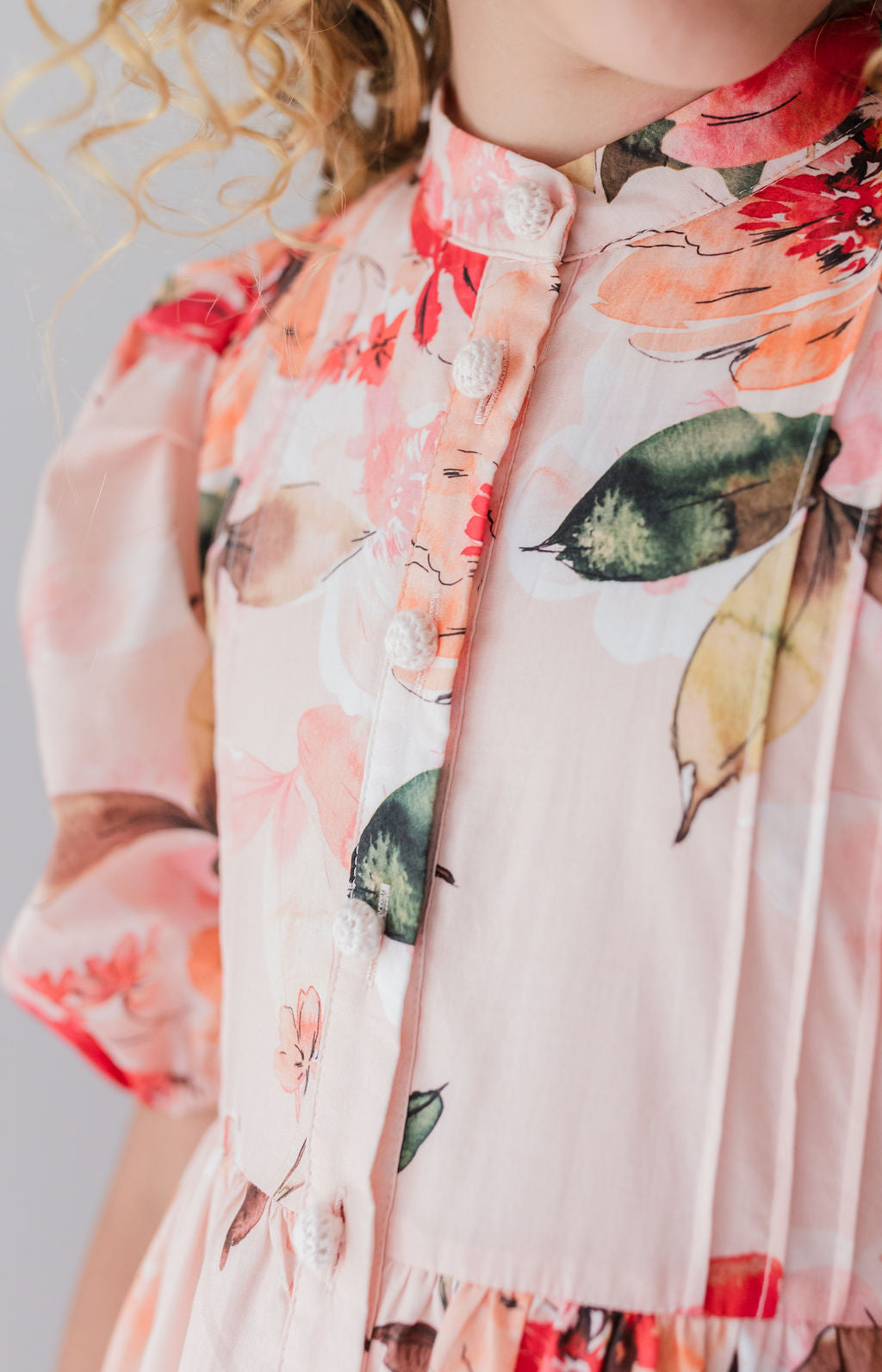 Peach Peony Doily Dress