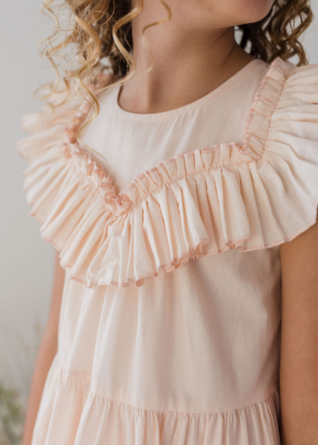 Frill Yoke Voile Dress
