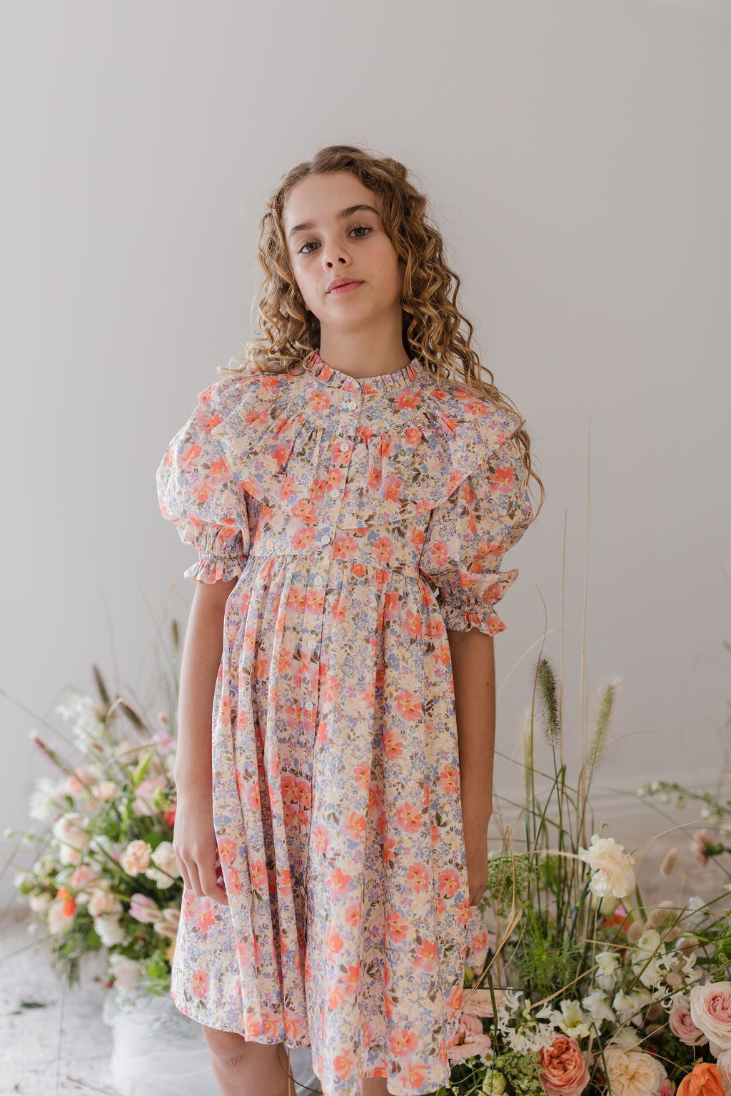 Ruffle Voile Dress