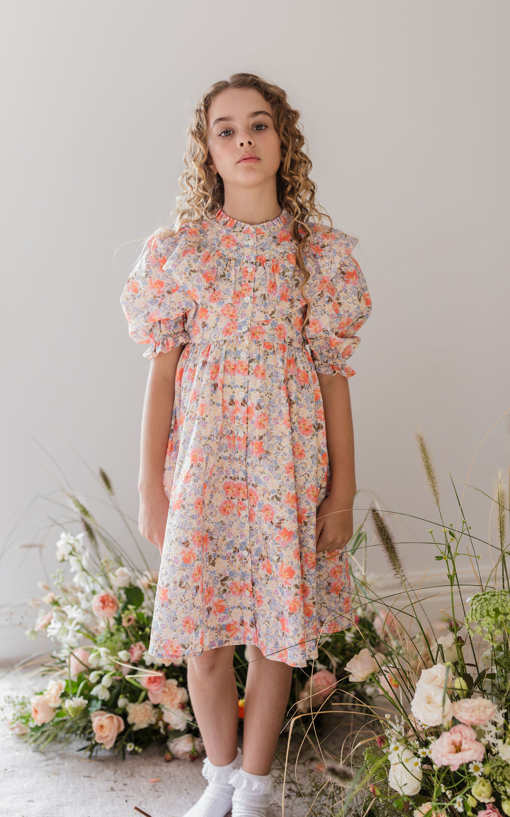Ruffle Voile Dress
