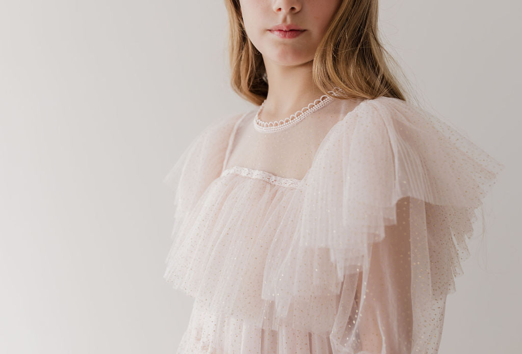 Glitter Tulle Gown