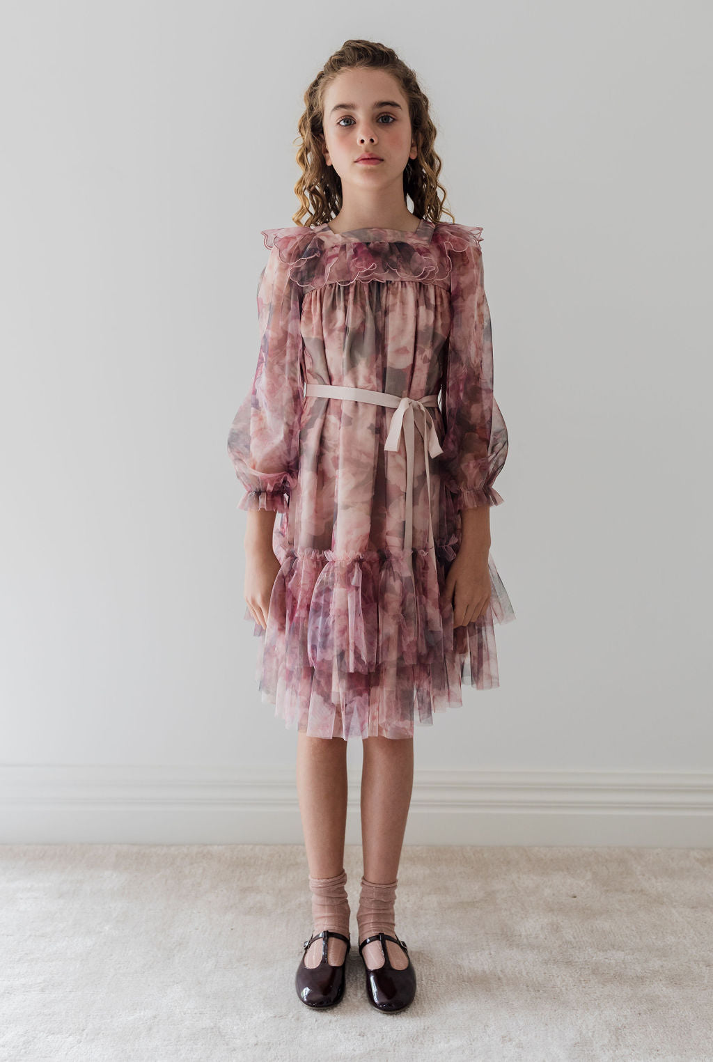 Photo Rose Printed Tulle Dress
