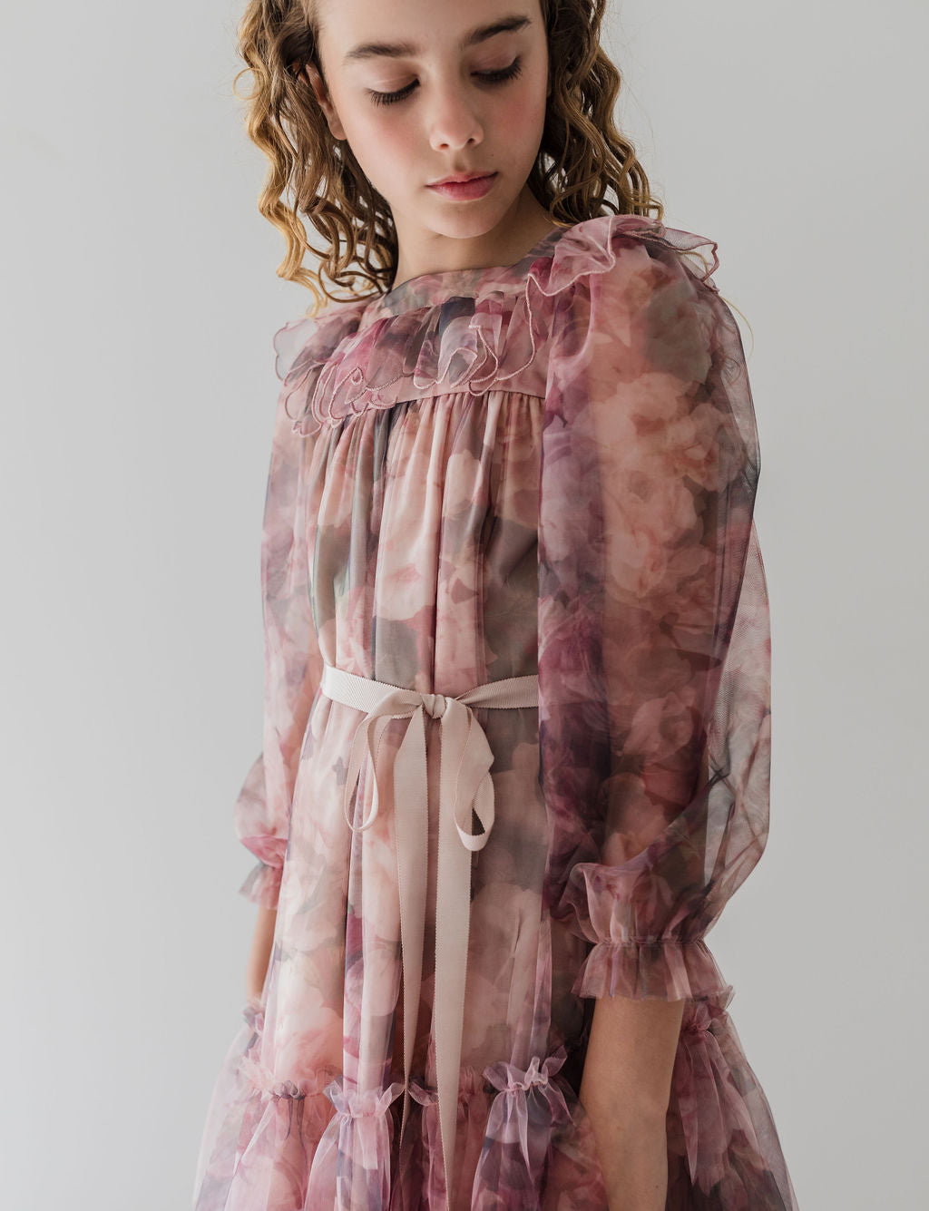Photo Rose Printed Tulle Dress