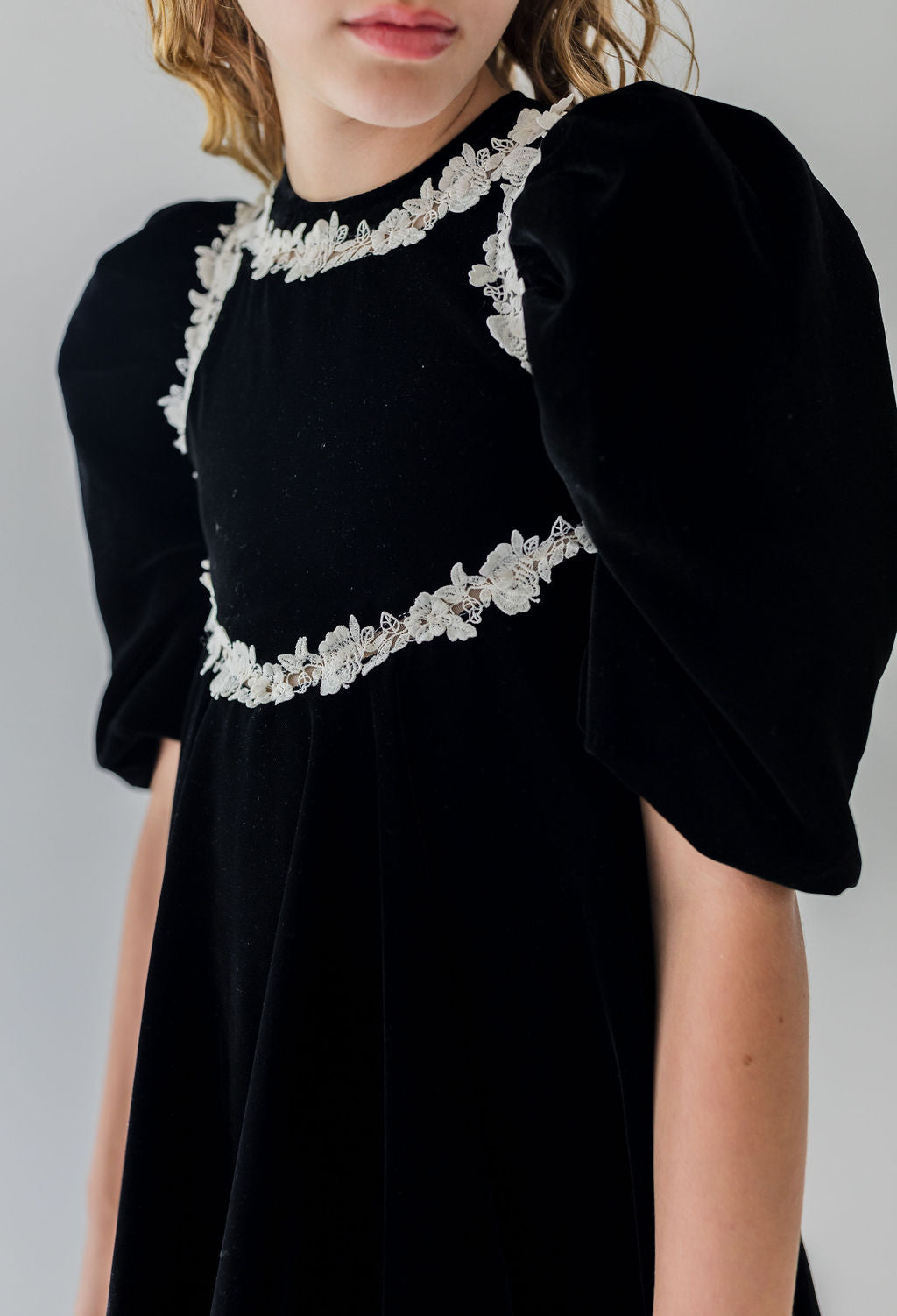 Rose Lace Velvet Dress