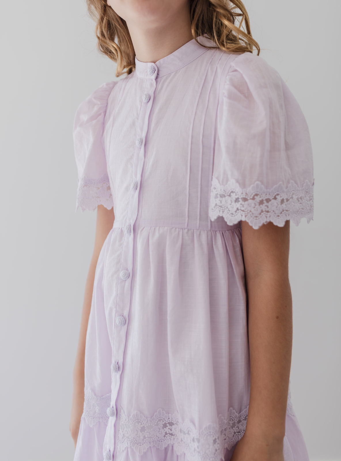 Lilac Lace Shirt Dress